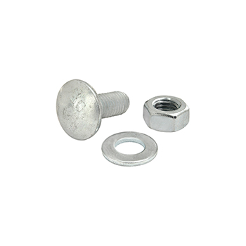 Bolt Assembly: M8 x 20.00mm Bright Slide-In Flanged Economy T-Slot Stud with Washer and Hex Nut - Bright Zinc (3889)