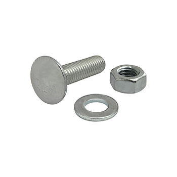 Bolt Assembly: M8 x 30.00mm Bright Slide-In Flanged Economy T-Slot Stud with Washer and Hex Nut - Bright Zinc (3890)