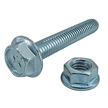 Bolt Assembly: M8 x 50mm Blue Flanged Hex Head Bolt and Flanged Hex Nut (3963)