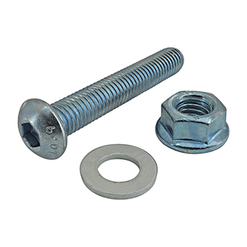 Bolt Assembly: M8 x 50.00mm Blue BHSCS with Washer and Flanged Hex Nut (3964)