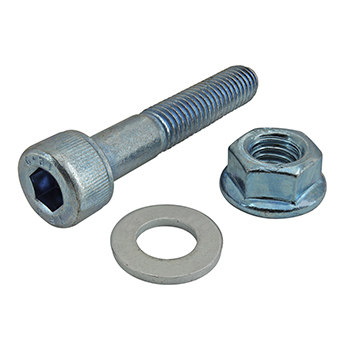 Bolt Assembly: M8 x 50.00mm Blue SHCS with Washer and Flanged Hex Nut (3965)