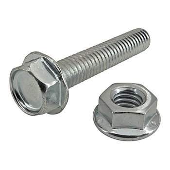 Bolt Assembly: 5/16-18 x 1.750" Bright Flanged Hex Head Bolt and Flanged Hex Nut - Bright Zinc (3970)