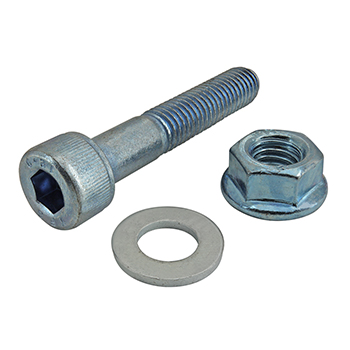 Bolt Assembly: M8 x 45.00mm Blue SHCS with Washer and Flanged Hex Nut (3975)