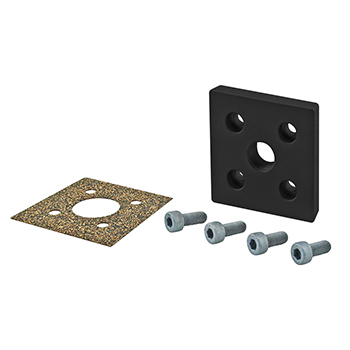 40 Series 5-Hole Square Pressure Manifold Feed Plate (40-2160-Black)