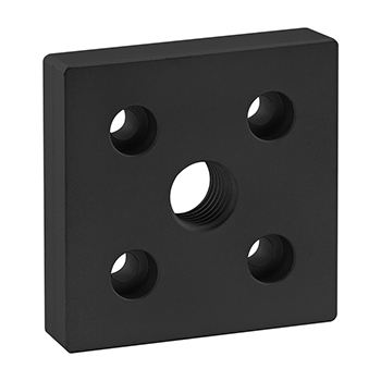 40 Series 5 Hole - Center Tap Base Plate - 80mm x 80mm with M20 Tap (40-2366-Black)