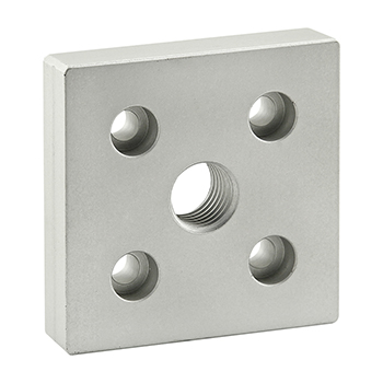 40 Series 5 Hole - Center Tap Base Plate - 80mm x 80mm with M20 Tap (40-2366)