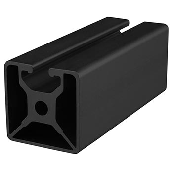 40mm X 40mm T-Slotted Profile - Single Open T-Slots (40-4001-Black-FB)