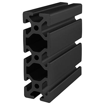 40mm X 120mm T-Slotted Profile - Eight Open T-Slots (40-4012-Black-FB)