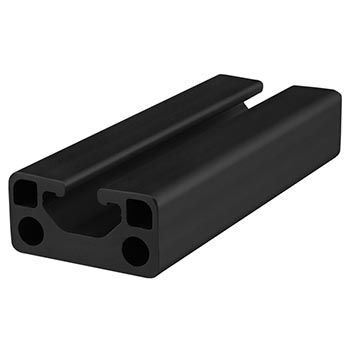 40mm X 20mm T-Slotted Profile - Single Open T-Slots (40-4020-Black-FB)