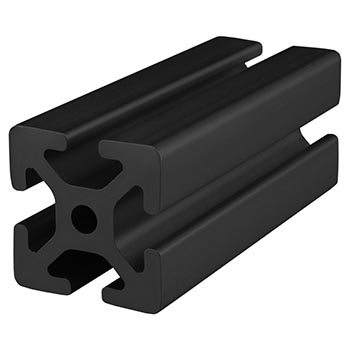 40mm X 40mm T-Slotted Profile - Four Open T-Slots (40-4040-Black-FB)