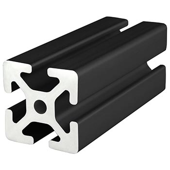 40mm X 40mm T-Slotted Profile - Four Open T-Slot (40-4040-Black)