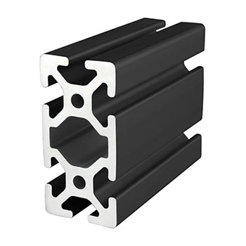 40mm X 80mm T-Slotted Profile - Six Open T-Slots (40-4080-Black)