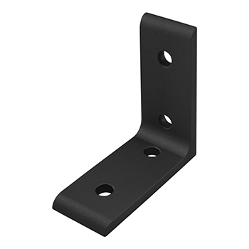 40 Series 4 Hole - Tall Inside Corner Bracket (40-4301-Black)