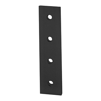 40 Series 4 Hole - Straight Flat Plate (40-4305-Black)