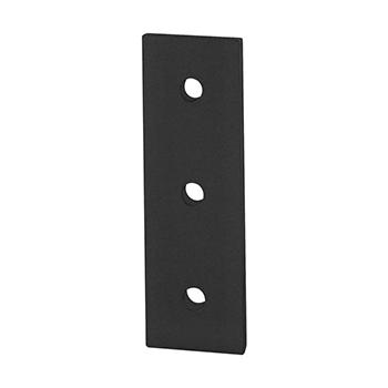 40 Series 3 Hole - Straight Flat Plate (40-4306-Black)