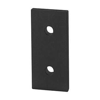 40 Series 2 Hole - Straight Flat Plate (40-4307-Black)