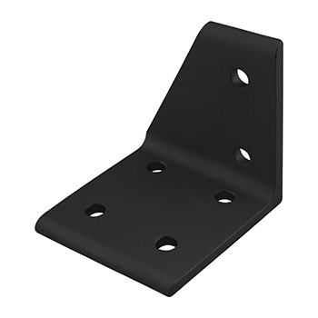 40 Series 6 Hole - Right Aligned Inside Corner Bracket (40-4308-Black)