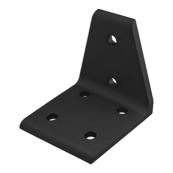 40 Series 6 Hole - Center Inside Corner Bracket (40-4311-Black)