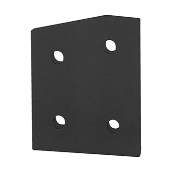 40 Series 4 Hole - 15 Degree Angled Flat Plate (40-4316-Black)