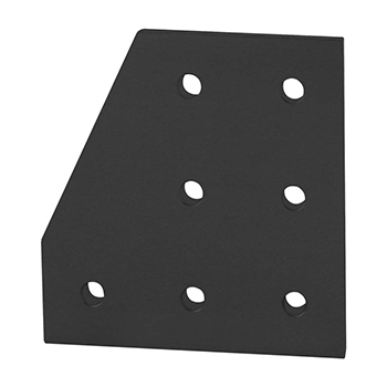 40 Series 7 Hole - 90 Degree Angled Stacked Flat Plate (40-4329-Black)