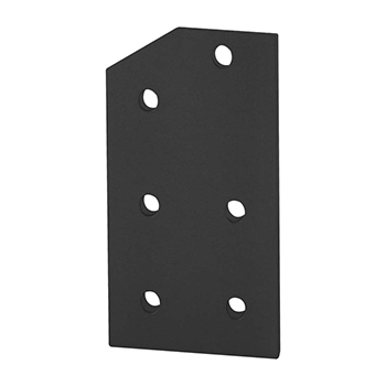 40 Series 6 Hole - 30 Degree Angled Flat Plate (40-4330-Black)