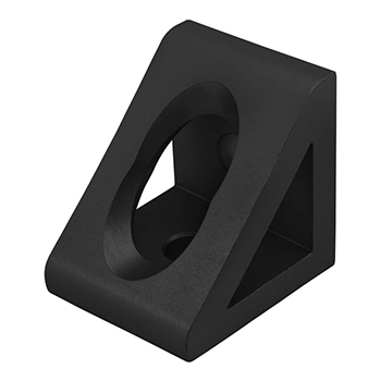 40 Series 2 Hole - Gusseted Inside Corner Bracket (40-4332-Black)