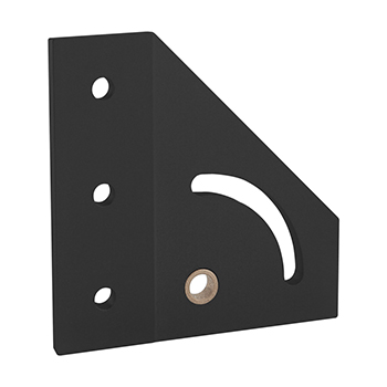 40 Series 90 Degree Left Hand Pivot Bracket Plate (40-4333-Black)