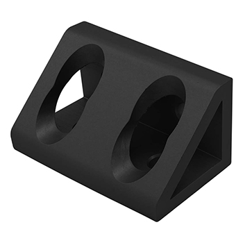 40 Series 4 Hole - Wide Gusseted Inside Corner Bracket (40-4334-Black)