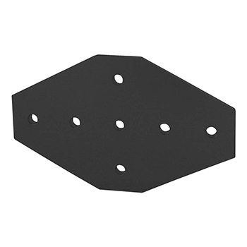 40 Series 7 Hole - Cross Flat Plate (40-4335-Black)