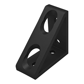 40 Series 4 Hole - Tall Gusseted Inside Corner Bracket (40-4336-Black)