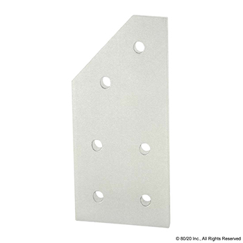 40 Series 6 Hole - 45 Degree Angled Flat Plate (40-4345)