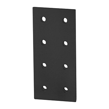 40 Series 8 Hole - Rectangular Flat Plate (40-4365-Black)