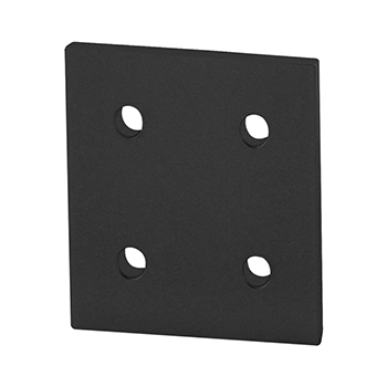 40 Series 4 Hole - Square Flat Plate (40-4367-Black)