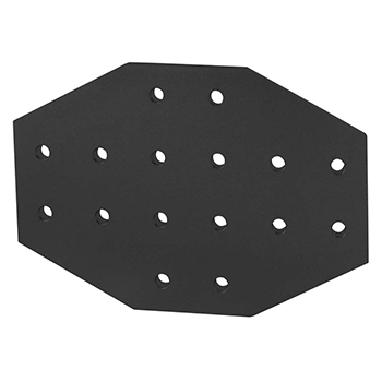 40 Series 16 Hole - Cross Flat Plate (40-4370-Black)