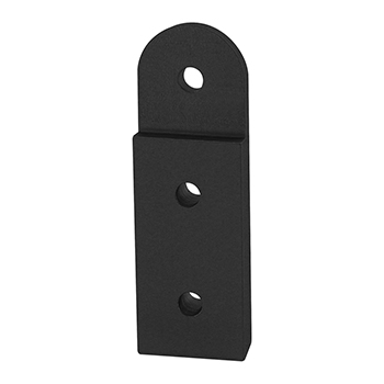 40 Series 3 Hole - Recessed Straight Pivot Plate (40-4390-Black)