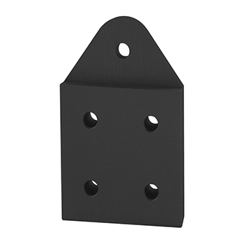 40 Series 5 Hole - Recessed Triangular Pivot Plate (40-4394-Black)