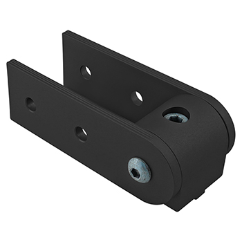 40 Series 0 Degree Standard Structural Pivot Assembly with Dual Straight Arms (40-4397-Black)