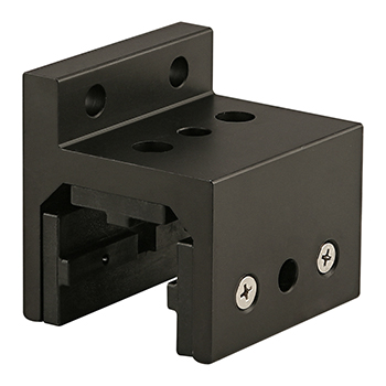 40 Series 3 Slot Mount - Single Flange Short Standard Linear Bearing with Brake Holes (40-6515-Black)