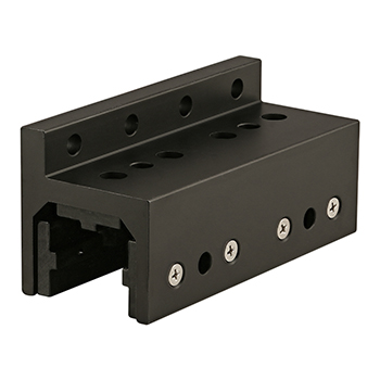 40 Series 3 Slot Mount - Single Flange Long Standard Linear Bearing with Brake Holes (40-6516-Black)