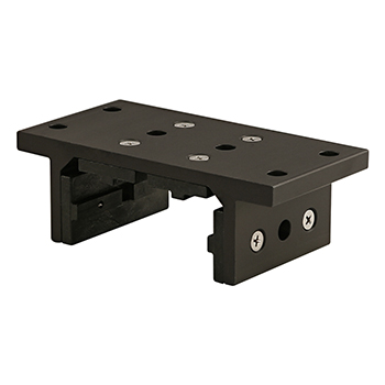 40 Series 4 Slot Mount - Double Flange Short Standard Linear Bearing with Brake Holes (40-6523-Black)