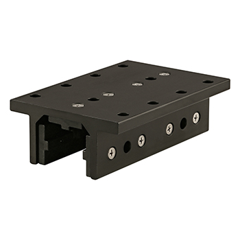 40 Series 3 Slot Mount - Double Flange Long Standard Linear Bearing with Brake Holes (40-6526-Black)