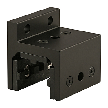 40 Series 3 Slot Mount - Single Flange Short High-Cycle Linear Bearing with Brake Holes (40-6530-Black)