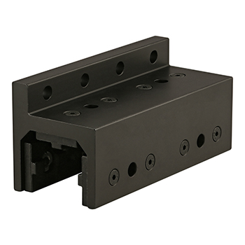 40 Series 3 Slot Mount - Single Flange Long High-Cycle Linear Bearing with Brake Holes (40-6531-Black)