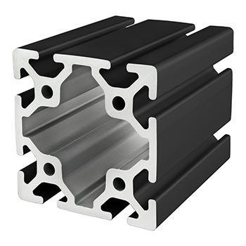 80mm X 80mm T-Slotted Profile - Eight Open T-Slots (40-8080-Black)