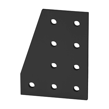 10 Series 9 Hole - 90 Degree Angled Flat Plate (4126-Black)