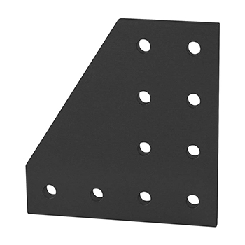 10 Series 10 Hole - 90 Degree Angled Flat Plate (4127-Black)