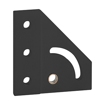 10 Series 90 Degree Left Hand Pivot Bracket Plate (4133-Black)