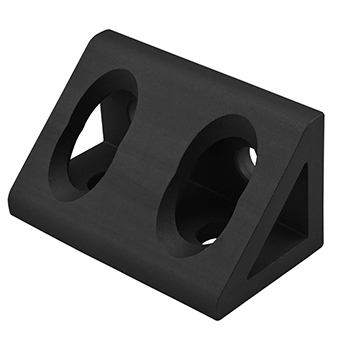 10 Series 4 Hole - Wide Gusseted Inside Corner Bracket (4134-Black)