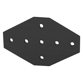 10 Series 7 Hole - Cross Flat Plate (4135-Black)