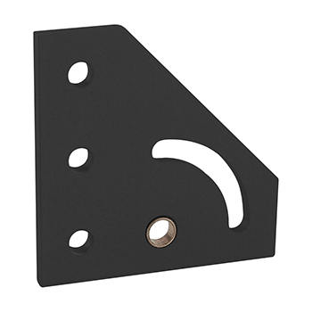 10 Series 90 Degree Right Hand Pivot Bracket Plate (4137-Black)